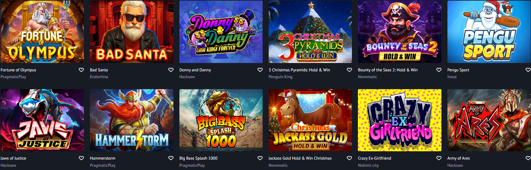 Galerie des toutes dernières machines à sous ajoutées récemment sur Yonibet